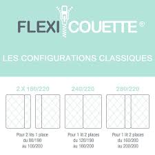 flexicouette le pack modulable qui respecte les formats standards taille couette lit une personne lit 1 place