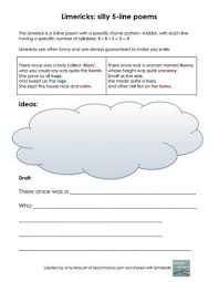 Limericks Write Silly Poems Poetry Worksheets Writing Limericks Silly Poems