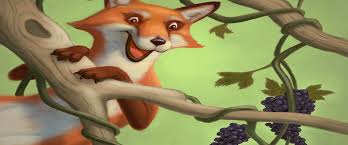 He roamed about for a long time but couldget nothing. The Fox And The Grapes Moral Stories