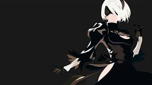 Nier music concert wallpaper nier:automata (1920x1080) july 2021. Hd Wallpaper Nier Automata Minimalism 2b Nier Automata Simple Background Wallpaper Flare