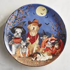 Bark avenue puppies new jersey's first puppy boutique specializing in toy and designer breeds, french, and victorian bulldogs. Halloween Park Avenue Puppies Salad Plate Plates Indoor Patio Furniture Patterned Dishes