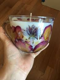 Add another glass plate with candles on top as the finishing touch. Homemade Pressed Flower Candles Hometalk