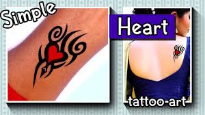 Amazing Simple Love Tattoo Art 100 Temporary Tattoo Art Home Made Tat Simple Heart Tattoos Love Tattoos Homemade Tattoos