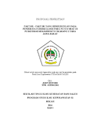 We did not find results for: Doc Proposal Penelitian Faktor Faktor Yang Berhubungan Pada Penderita Tuberkulosis Paru Putus Obat Di Puskesmas Mekarmukti Cikarang Utara Jawa Barat Sekolah Tinggi Ilmu Kesehatan Bani Saleh Program Studi Ilmu Keperawatan S1