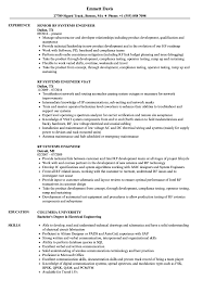 Rf Systems Engineer Resume Samples Velvet Jobs