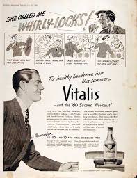 Get ready for parties or work and style your hair whatever you wanted with this vitalis hair tonic. 1946 Vitalis Hair Tonic Classic Vintage Print Ad Vintage Advertisements Retro Ads Funny Ads
