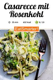 Casarecce Mit Rosenkohl Rezept In 2020 Rosenkohl Rosenkohl Rezepte Und Rezepte