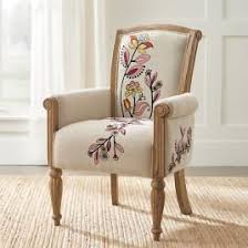 Linnet Embroidered Armchair Grandin Road In 2020 Slipcovers For Chairs Chic Accent Chairs Furniture