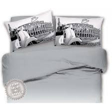 Benasciutticasa biancheria e accessori per la casa. Completo Lenzuola 1 1 2 Una Piazza E Mezza Roma Bianco Nero Grigio 100 Cotone