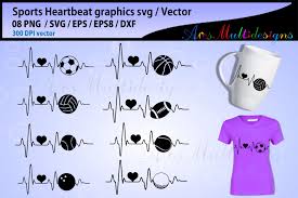 Free svg image & icon. Sports Ball Heartbeat Svg Bundle In A Heartbeat Sports Balls Svg