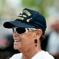 U.S. Marine Corps Sgt. Maj. Gary Weiser receives an