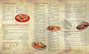 Menu El Patron Mexican Cuisine