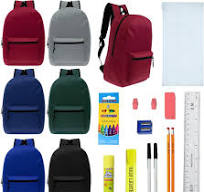Moda West Mochilas a granel de 19 pulgadas con kits de suministros  escolares, 6 colores surtidos de 15 pulgadas, Classic