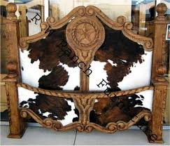 Easy diy wooden bed frame platform made from framing lumber. Love This Bed Ranch House Decor Western Home Decor Cowhide Furniture
