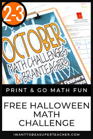 We love playing kids math games together at 3rd grade; Free Halloween Math Activity 2 3 Classroom Freebies