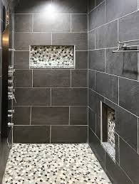 Black damask bathroom tiles 2021. Bathrooms Showers Pebble Tile Shop