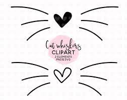 Cat Nose And Whiskers Clipart Cat Nose Svg File Whiskers Etsy Cat Nose Clip Art Cat Drawing Tutorial