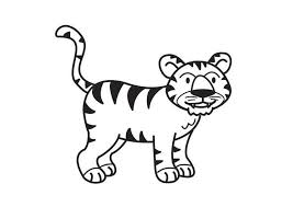 Kleurplaat Tijger Tijger Dieren Kleurplaten Dieren
