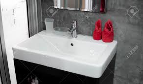 modern stainless steel faucet with wash