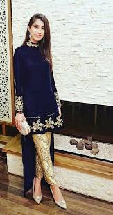 Sfk bridal collection features this magnificent simple, front open mehndi outfit for pakistani brides who want to create an impression at their wedding by mina hasan bridal collection. Latest Pakistani Wedding Guest Dresses