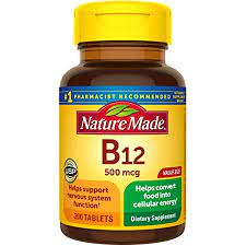 The prevalence of vitamin b12 deficiency is estimat. Amazon Com Nature Made Vitamin B12 500 Mcg Tablets 200 Count Value Size For Metabolic Health Health Personal Care