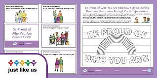 States & capitals/presidents bookmark | additional photo (inside page). Be Proud Of Who You Are Colouring Sheet And Discussion Prompts Ks2