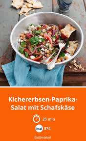 Kichererbsen Paprika Salat Mit Schafskase Rezept Mit Bildern Paprika Salat Salat Mit Schafskase Kichererbsen