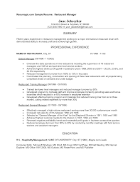 Restaurant Manager Resume Example Http Www Resumecareer Info Restaurant Manager Resume Example 6 Job Resume Examples Resume Skills Resume Examples