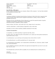 Commis chef cover letter sample. What Is An Offer Letter How To Prepare Offer Letter For Executive Chef Wantcv Com