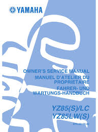 Yamaha Yz85 S Lc Owner S Service Manual Pdf Download Manualslib