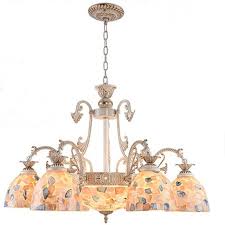 Modern Chandelier Europe Style Tiffany Decoration Metal Part Shell Cover Chandeliers Home Lighting Fixture Indoo Modern Chandelier Indoor Lamp Cheap Chandelier