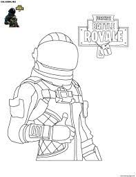 Ninja Skull Trooper Fortnite Coloring Pages Inerletboo