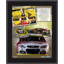 Which driver has won 4 races which are all at restrictor plate tracks? Kevin Harvick 2014 Nascar Sprint Cup Series Champion 105 X 13 Sublimated Plaque Collage