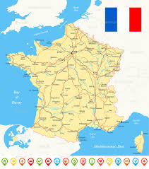 Find any address on the map of france or calculate your itinerary to and from france, find all the tourist attractions and michelin guide restaurants in france. France Map Flag Navigation Icons Roads Rivers Illustration By Dikobrazik