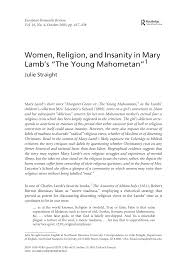 Women, Religion, and Insanity in Mary Lamb's “The Young Mahometan”<xref  ref-type='fn' rid='endnt1'>