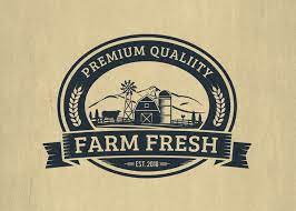 Business Logo Business Branding Farm Fresh Market Emblem Badge Eco Farm Products Logo Organic Logo Farm Fresh Products Business Logo Business Branding Logo Design Diy