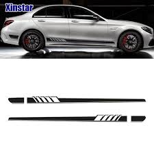 2pcs Car Side Body Decoration Sticker For Mercedes Benz Amg W204 W211 W210 C63 C180 E200 Cla Glk Gle Gla A180 A B C E Mercedes Benz Amg Mercedes Mercedes Benz