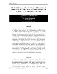 May 04, 2016 at 05:14am download contoh aplikasi perpustakaan sekolah dasar dengan microsoft excel gratis. Pdf Peran Perpustakaan Dan Tenaga Perpustakaan Sekolah Madrasah Dalam Meningkatkan Mutu Pendidikan Di Sekolah Madrasah