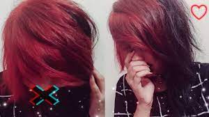 We begin with the classic emo swoop but this time in a bright mint green. Dying My Emo Scene Hair Half Red And Half Black How To Dye Emo Scene Hair Split Hair Dye Youtube