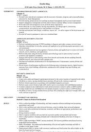 security associate resume samples