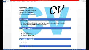 how to make resume / cv with microsoft