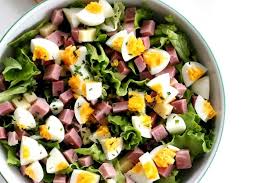 Recette De Salade Du Chef Au Jambon Oeuf Et Gruyere Recette Salade Du Chef Salade Recette Salade