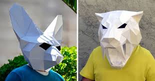 To find out more about string and shadow puppet theater, go to: Make Your Own Geometric Animal Mask Bored Panda