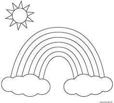 Les coloriages de nuage sont des façons amusante pour les enfants de tous les . Coloriage Arc En Ciel Nuage Et Soleil Jecolorie Com