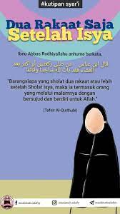 Dua Rakaat Saja Sesudah Isya Motivasi Kutipan Agama Sembahyang
