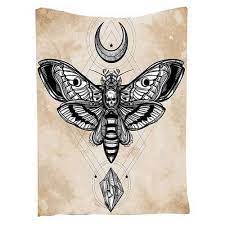 Material 100 Polyesterpattern Printedsize 150 X 130cm Free Shipping Worldwide Geometric Tattoo Moth Tattoo Tattoos
