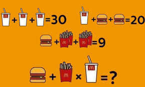 See more ideas about brain teasers, logic puzzles, logic puzzles brain teasers. This Mcdonald S Maths Puzzle Is Baffling Facebook Daily Mail Online