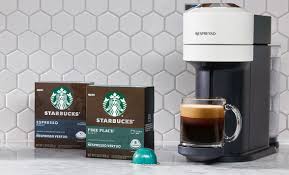 Not all nespresso machines work with any coffee capsule the details water in the capsule container instead of coffee in the cup: Introducing The New Nespresso Vertuo Machine Starbucks At Home