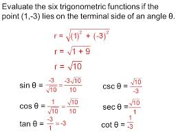 The main theorem cos (−θ) and sin (−θ) polar coördinates proof of the main theorem h ow shall we evaluate tan 118°, for example? Trigonometric Functions Of Any Angles Ppt Video Online Download