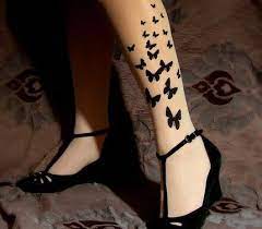 Butterfly Tattoo Socks Butterfly Tattoo Knee High Socks Cute Socks
